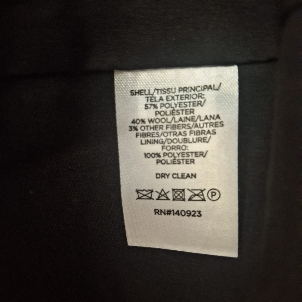 LOFT Herringbone Double Breasted Wool Blend Black White Blazer-Size 14 - NWT - Picture 11 of 12